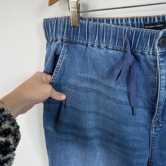 Universal Standard Comfort Denim Drawstring Jean Trouser Tidal Indigo Size S - Picture 4 of 9